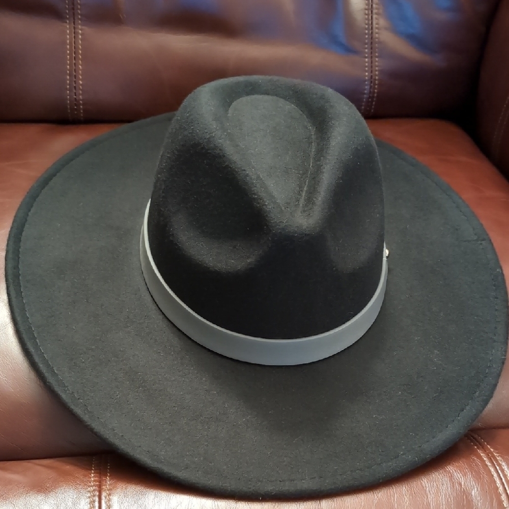 Black Wide Brim Hat